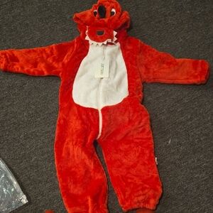 Red Dinosaur Costume Onesie 3t -4 T